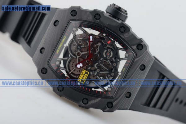 1:1 Richard Mille RM 35-02 RAFAEL NADA Watch Black PVD/Rubber/Crown